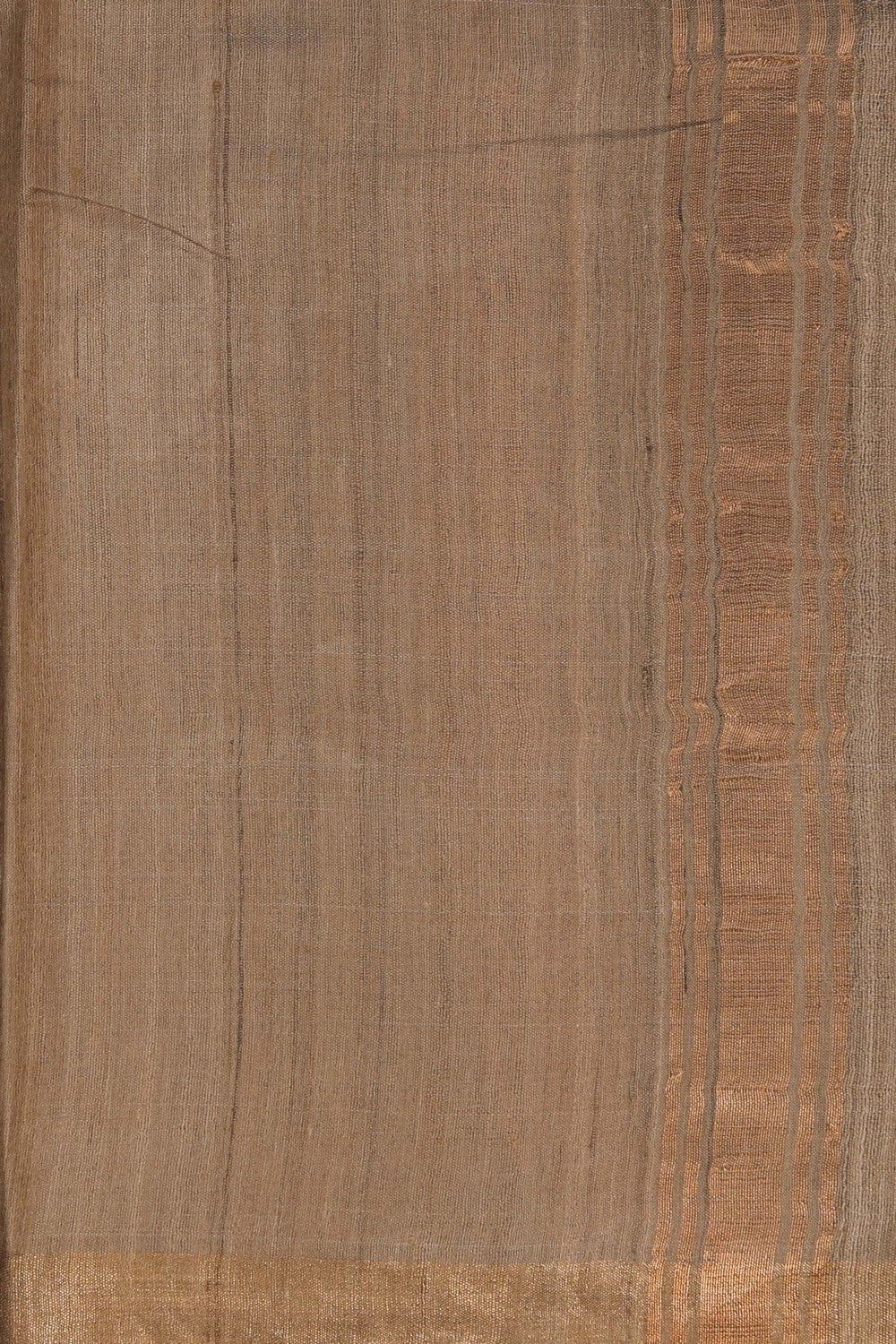 Image of Tussar Silk Beige Dhoti With Kanduva (8 X 4)